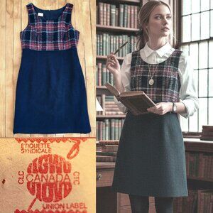 Union Made 70s‎ Classic Tartan Plaid Dress ILGWU Canada